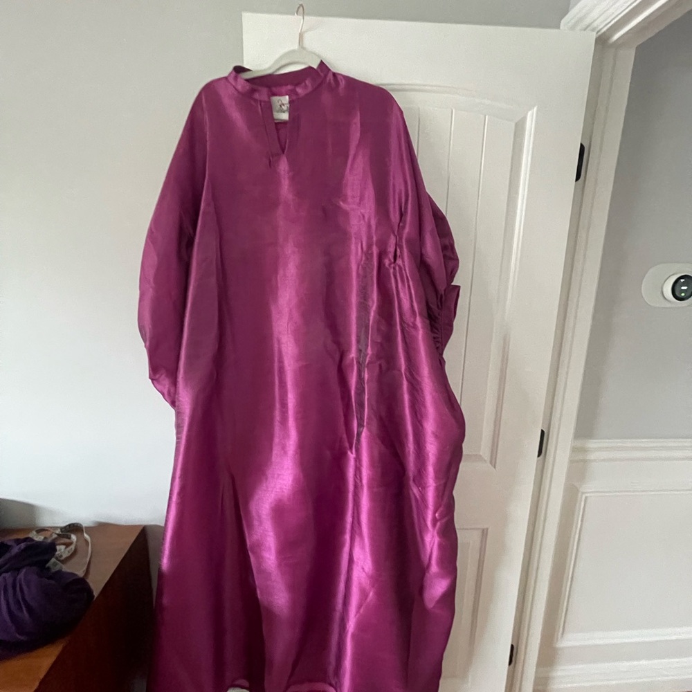 NEW belted kaftan dress One size fits most in purple - Picture 7 of 13